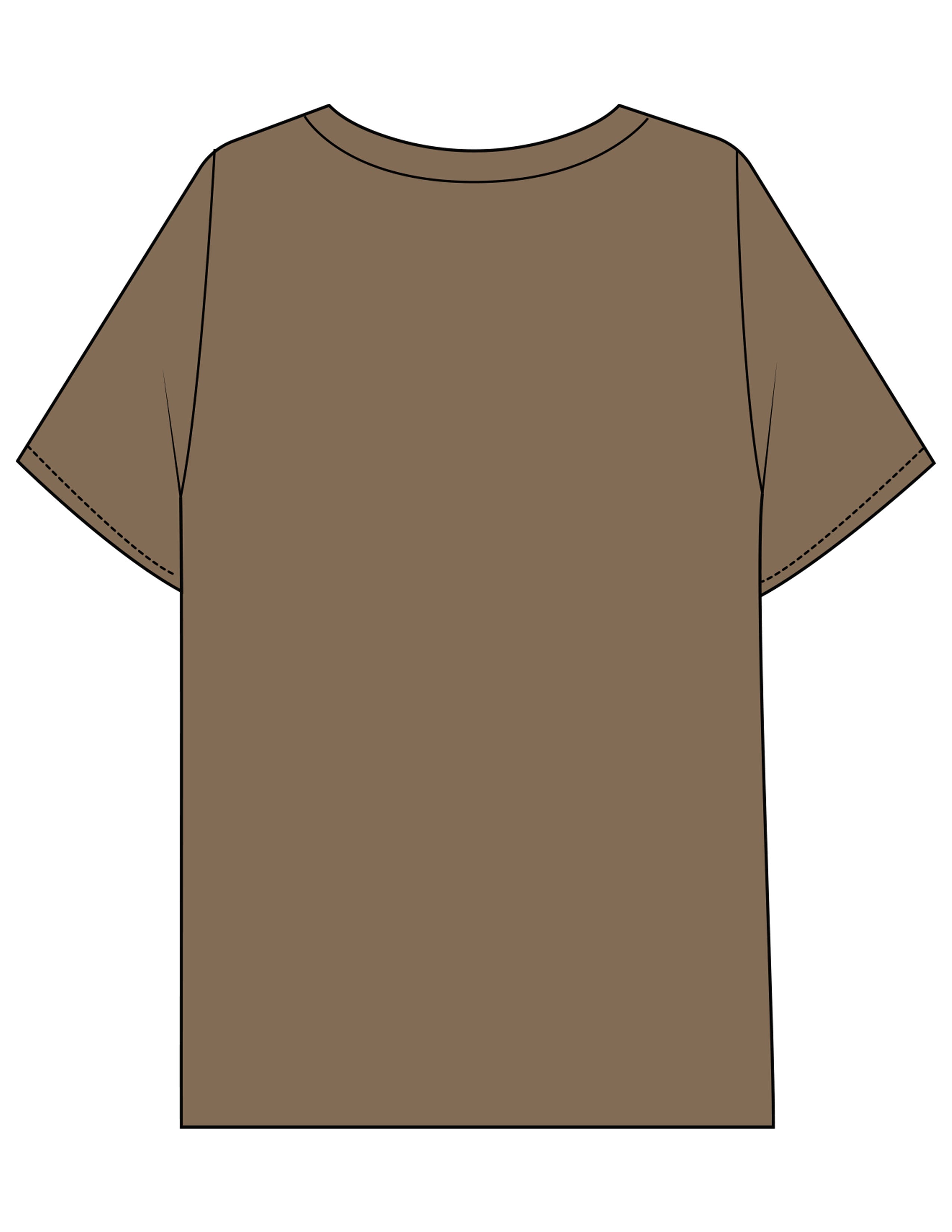The Mens Boxy Tee - Walnut - Bare Pilates - Left Chest - Printed - White