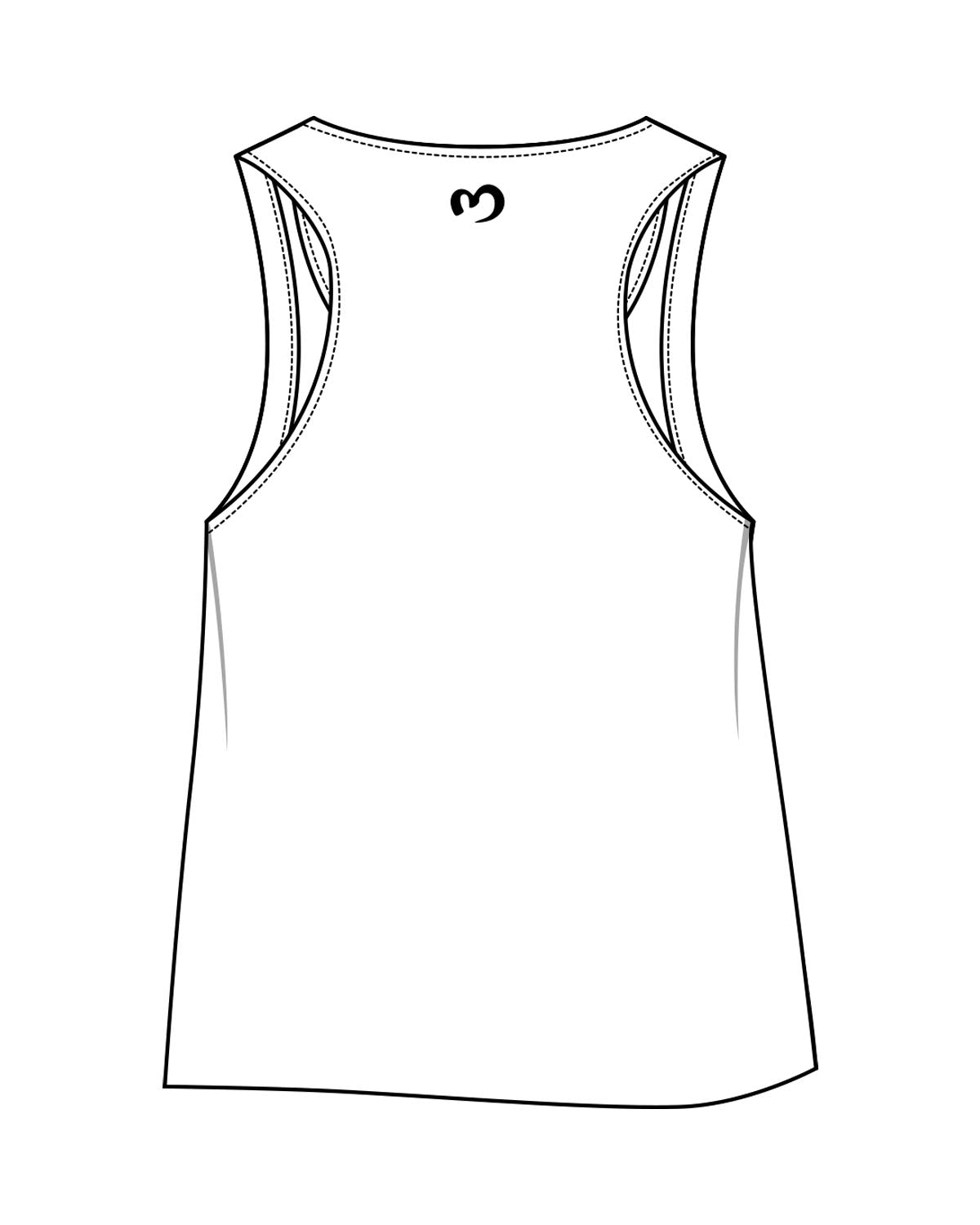 The Crop Tank - White - Mantra - Center Chest Stacked "ODESA" & Back Center Neckline - Printed - Black