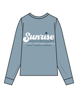 The Unisex Midweight Long Sleeve - Ice Blue - Sunrise Sculpt - Left Chest & Back Stacked - Printed - Full Color