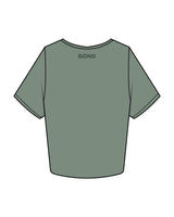 The Crop Tee - Sage - Bond Fitness - Center Chest Round & Back Neckline - Printed - Tone on Tone