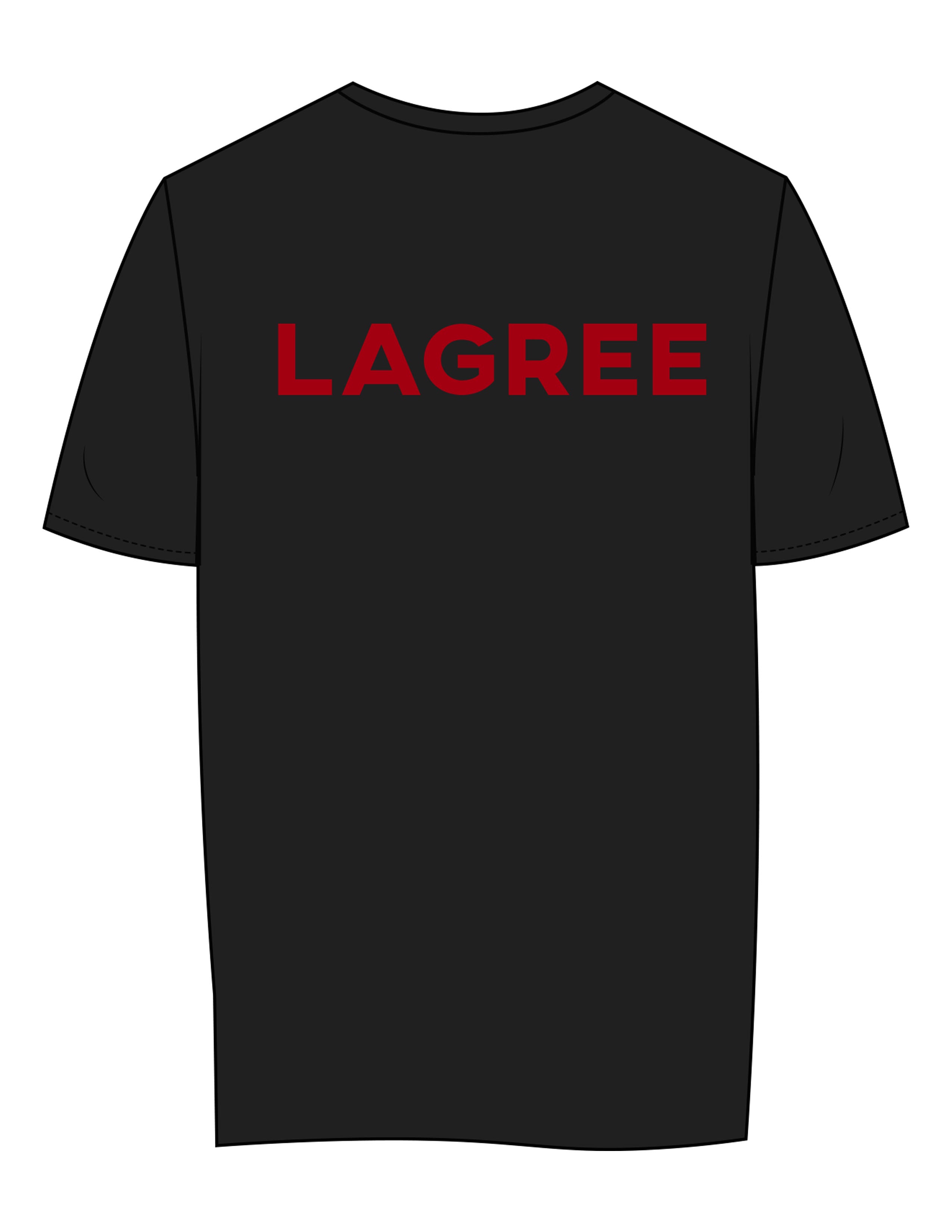 The Womens Tee - Black - Method Lagree - Left Chest Round & Center Back - Printed - Full Color