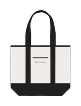 The Contrast Tote Bag - Natural / Black - Club Ready - Center Body - EMB - Black