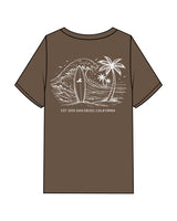 The Mens Heavyweight Tee - Walnut - JL Marketing - Left Chest & Back Image - Printed - White