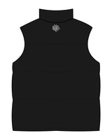 The Mens Puffer Vest - Black - Balanced Self - Left Chest & Back Neckline - Printed - Full Color