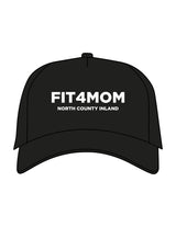 The Foam Trucker - Black - Fit 4 Mom North County Inland - Center Crown Stacked - Printed - White