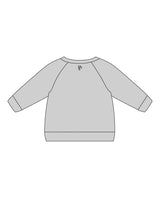 The Kids Crewneck - Heather - Pose Pilates - Center Chest - Back Neckline - Green Printed