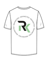 The Mens Tee - White - REKINECTED - Left Chest & Center Back Circular - Printed - Full Color