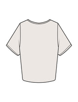 The Crop Tee - Bone - Fase Lagree - Center Chest Stacked & Left Sleeve "5280" - Printed - Full Color