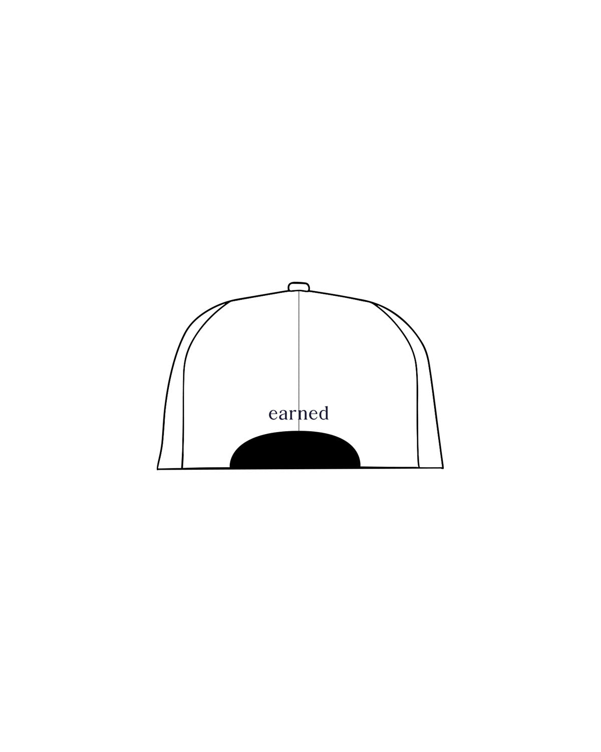 The Dad Hat - White - Mantra - Center Crown & Back Panel - Embroidered - Navy