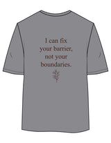 The Womens Oversized Tee - Shadow - Rustic Roots Asthetics - Left Chest & Back Stacked - Printed - Brown