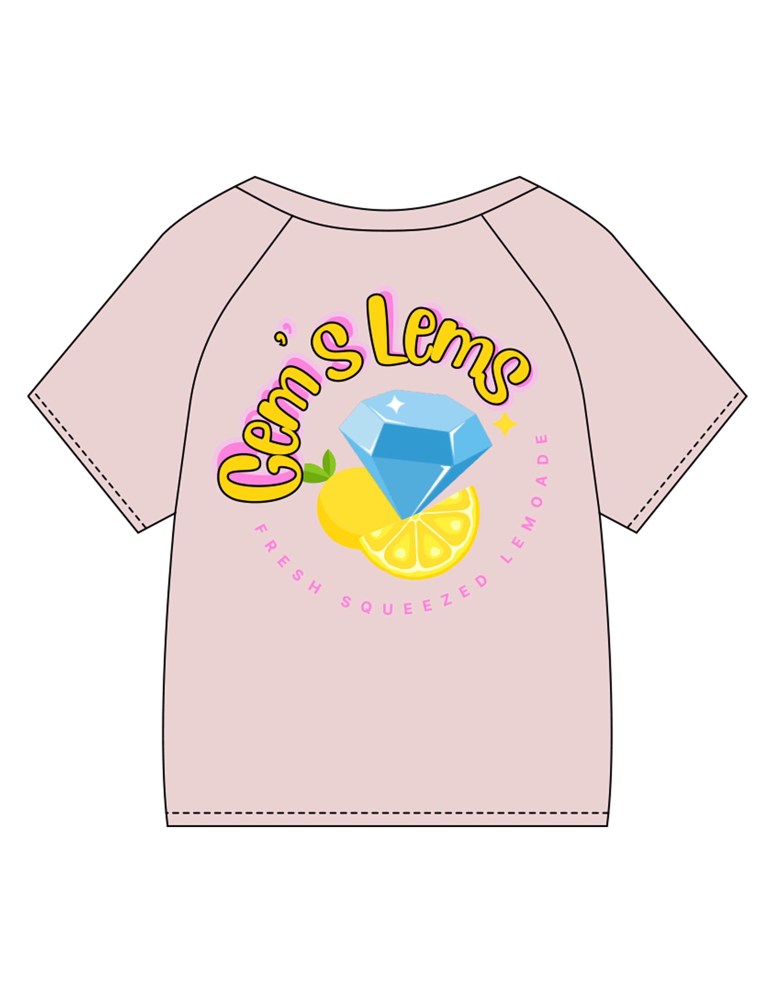 The Kids Tee - Pink - Core Allure Pilates - Left Chest & Back Image - Printed - Full Color