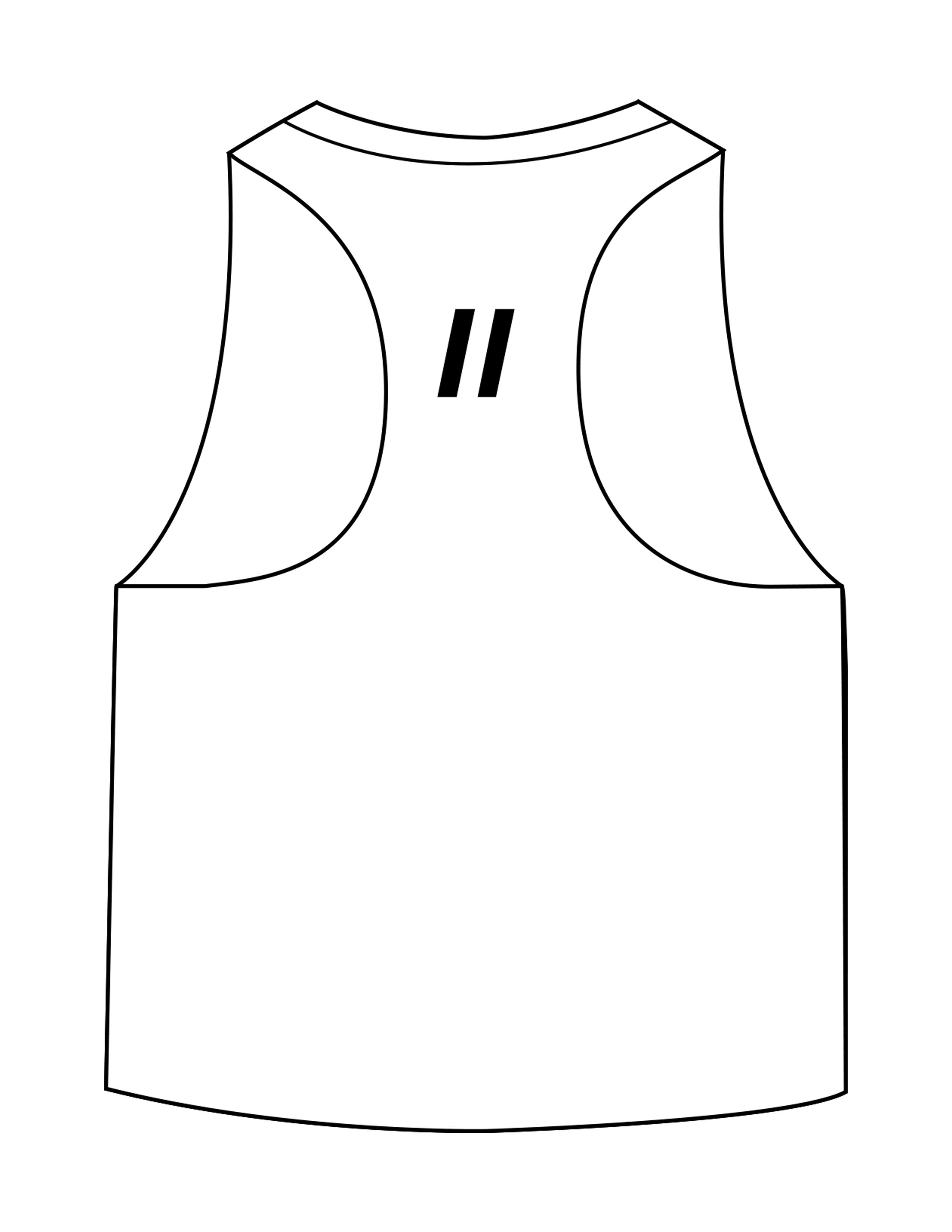 The Crop Muscle Racerback - White - Fit 5 - Center Chest Stacked & Center Back - Printed - Black