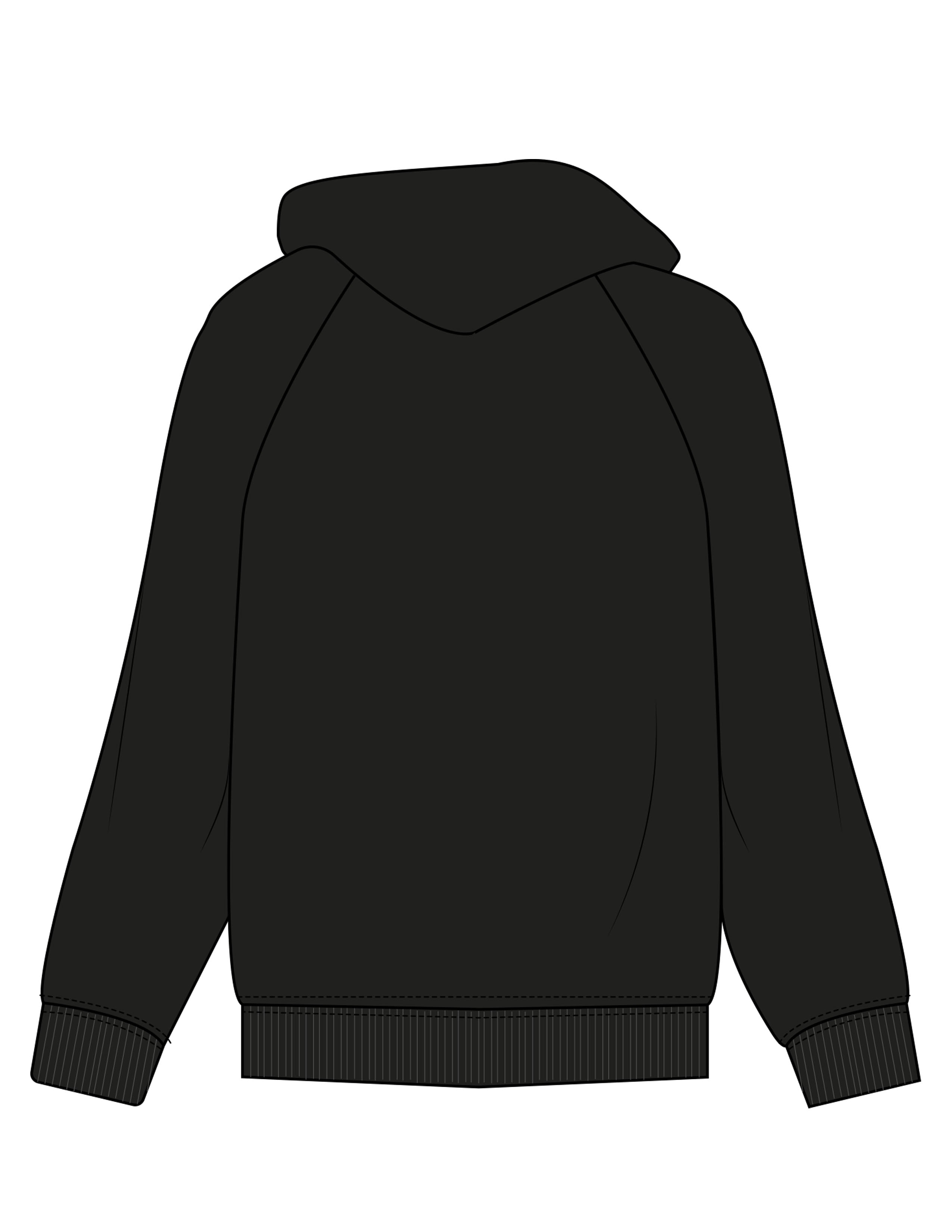 The Mens Zip Hoodie - Black - JL Marketing - Left Chest - Printed - Off White