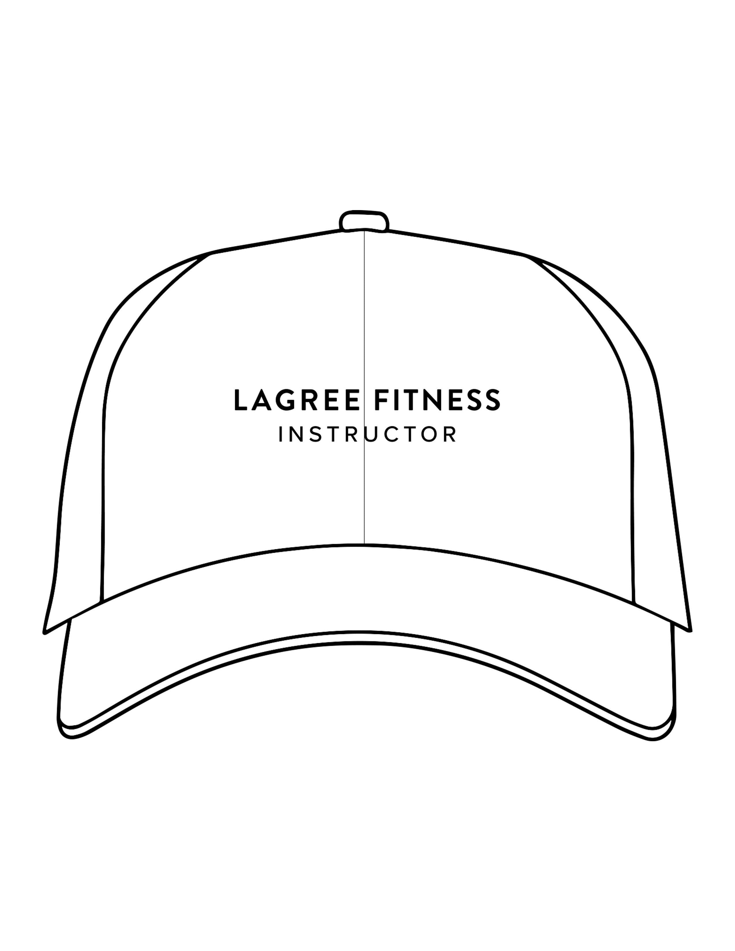 The Dad Hat - White - Lagree Fit Expo 2026 Instructor - Center Crown Stacked - Embroidered - Black