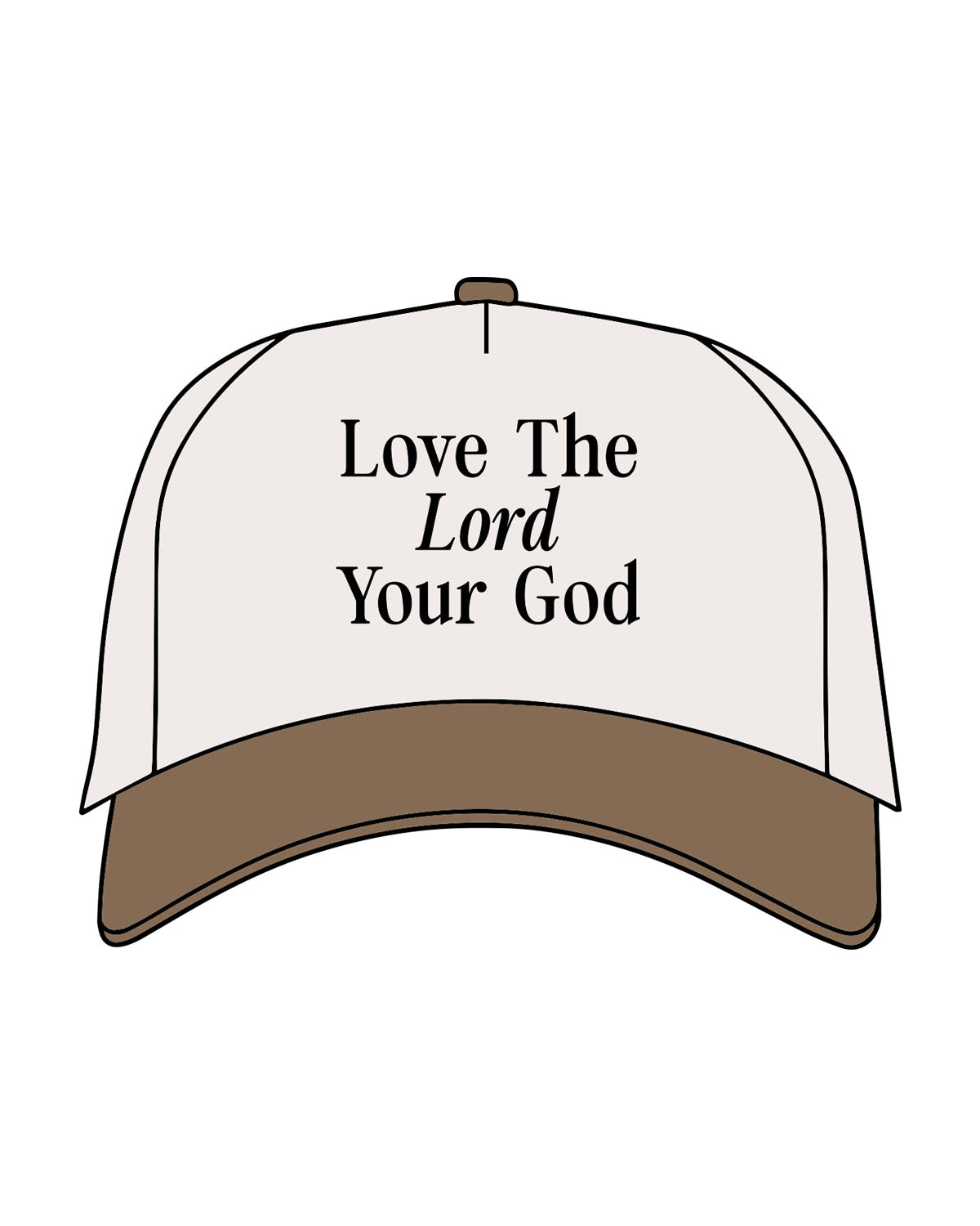The Canvas Cap - Natural / Walnut - Plum Creek Church - Center Crown - Embroidered - Black