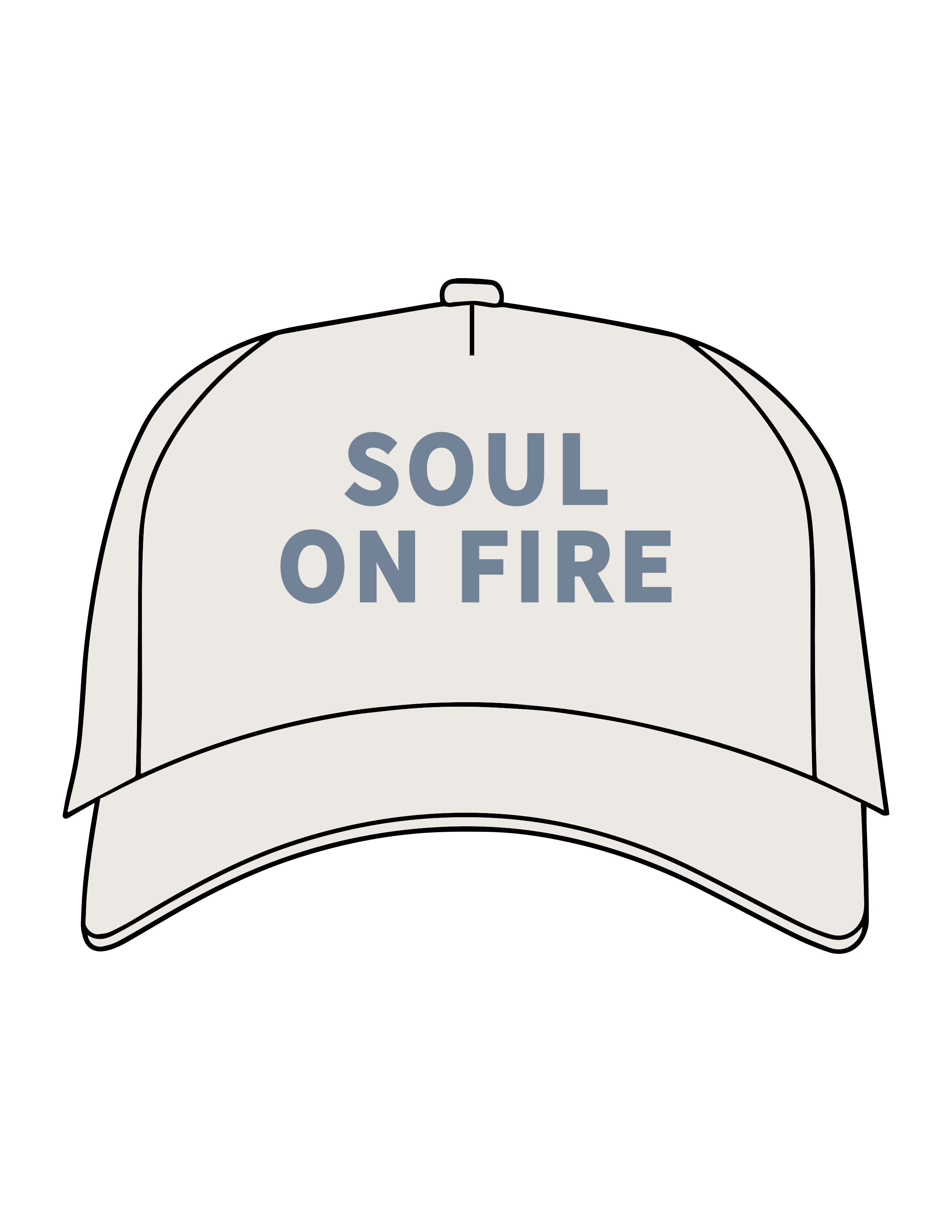 The Foam Trucker Hat - Bone - Plum Creek Church - Center Crown Stacked - Printed - Blue