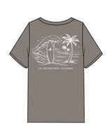 The Mens Heavyweight Tee - Washed Gray - JL Marketing - Left Chest & Back Image - Printed - White