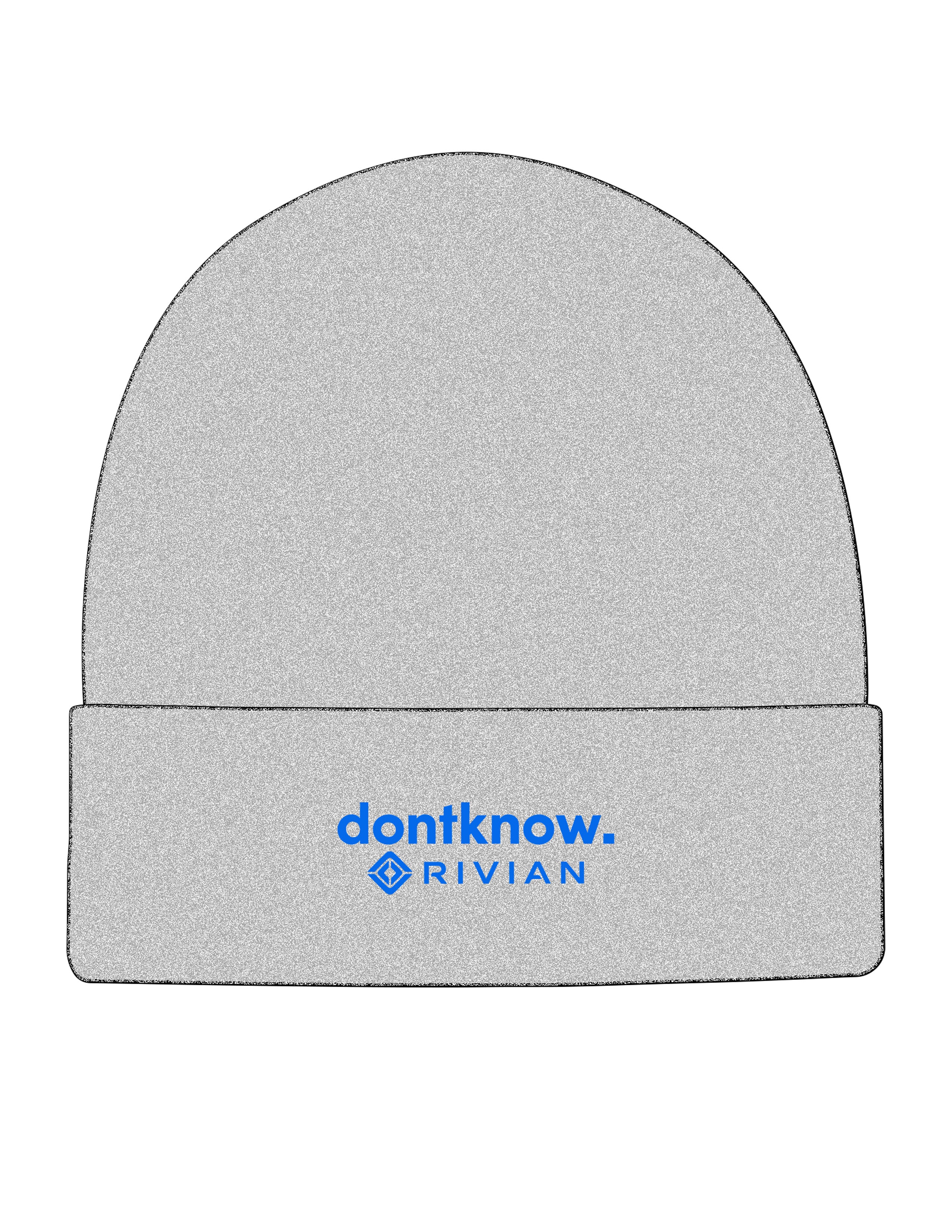The Beanie - Heather - DontKnow. - Center Brim Stacked - EMB - Blue