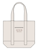The Contrast Tote Bag - Natural / Natural - Honor Pilates - Center Body Stacked - EMB - Clay