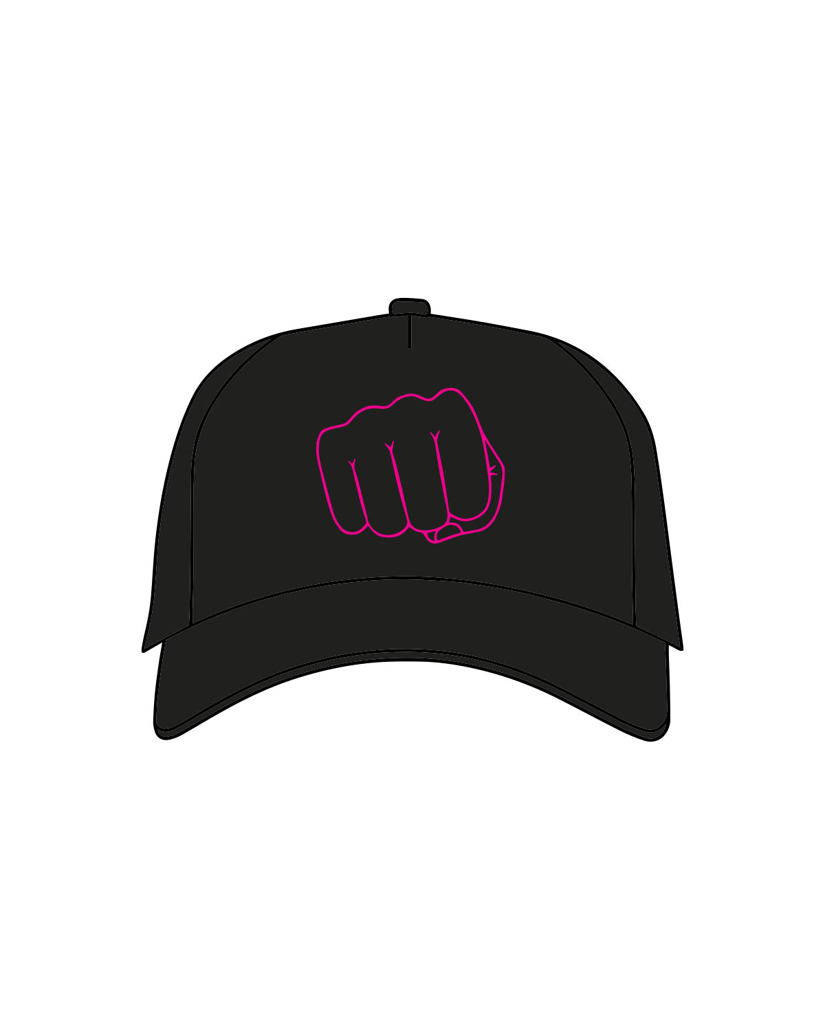 The Trucker Hat - Black - Punch Therapy - Center - Pink