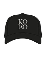 The Foam Trucker - Black - Komo Studio - Center Crown Stacked - Printed - Washed Bone