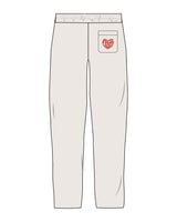 The Mens Straight Leg Sweatpants - Bone - Pulse Lagree Fitness - Back Pocket - Printed - Red Orange