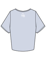 The Crop Tee - Powder - Studio 78 - Center Chest & Back Neckline - Printed - White