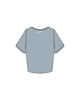 The Crop Tee - Mineral - HIIT Performance - Left Chest Stacked & Back Neckline - Printed - White