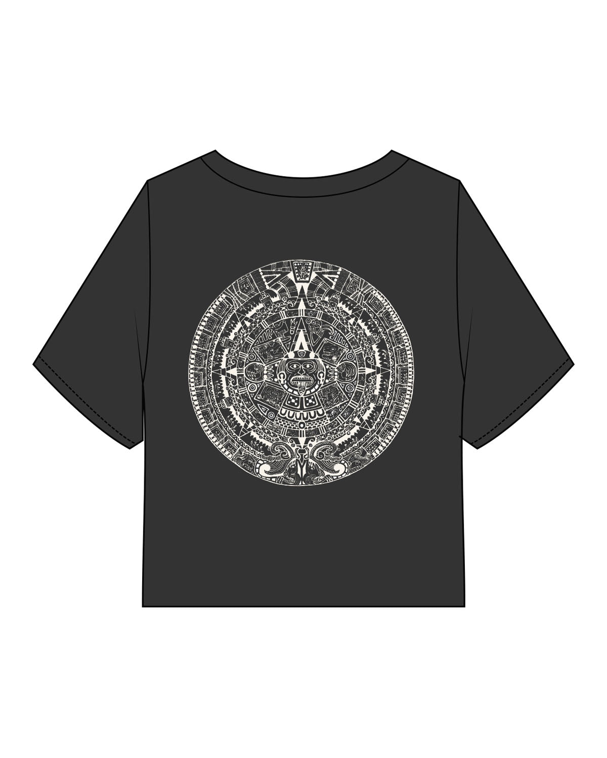 The Kids Tee - Black - FadeFarm - Center Chest & Back Round - Printed - Off White