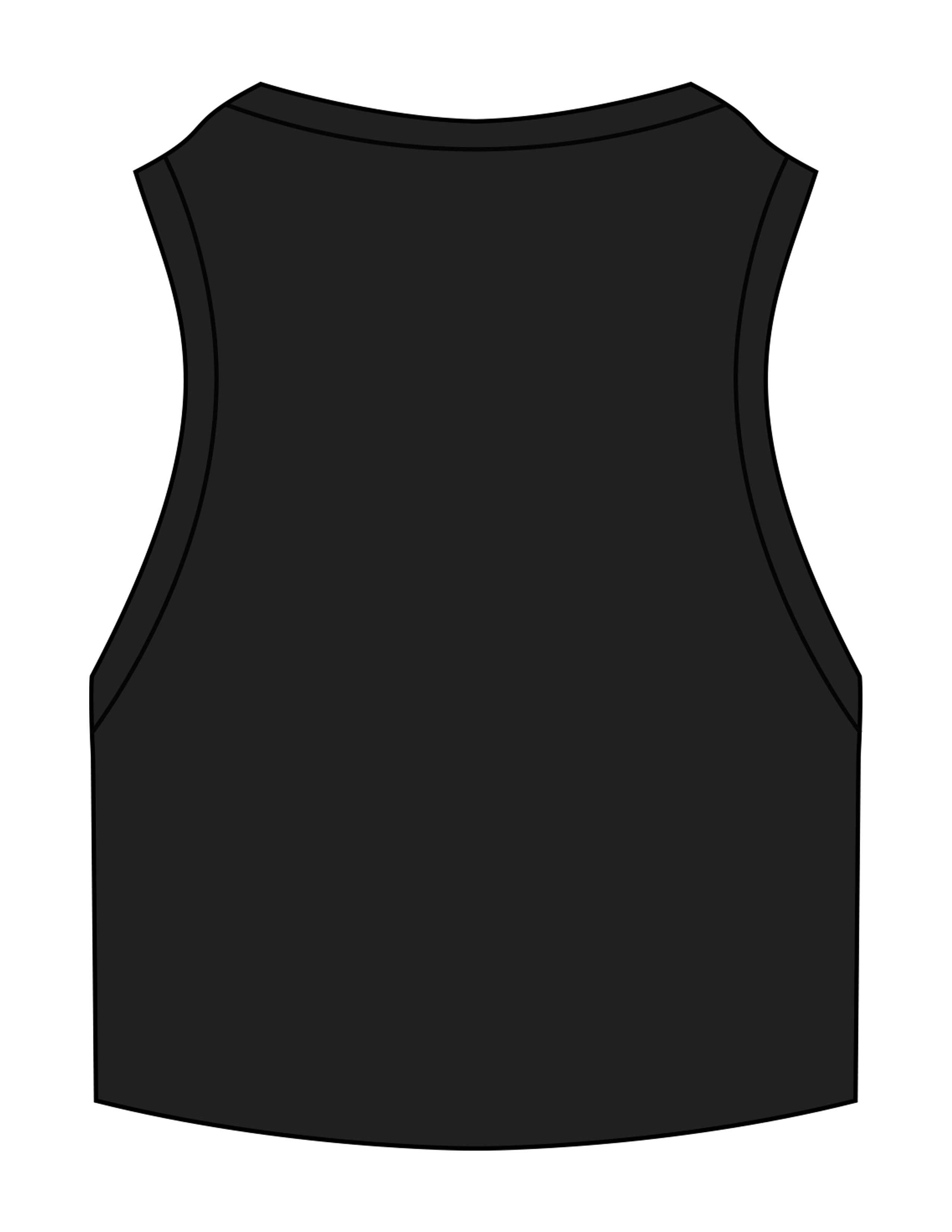 The Ribbed Crop Tank - Black - Uprise Hot Yoga - Center  Chest - Embroidered - Full Color