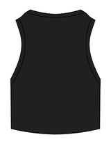 The Ribbed Crop Tank - Black - Uprise Hot Yoga - Center  Chest - Embroidered - Full Color