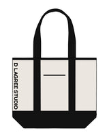 The Contrast Tote Bag - Natural / Black - D Lagree - Right Corner Horizontal - Black