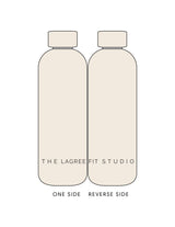 The Water Bottle - Cream - Lagree Fit Studio - Lower Body - Printed - Washed Black