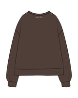 The Recycled Unisex Crewneck - Brown - M4Lagree - Center Chest Stacked & Center Back Neckline Script - Printed - Light Blue