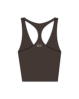The Racer Tank - Cafe - Core Collective - Center Chest & Back - White