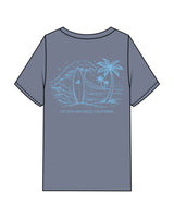 The Mens Heavyweight Tee - Washed Indigo - JL Marketing - Left Chest & Back Image - Printed - Light Blue