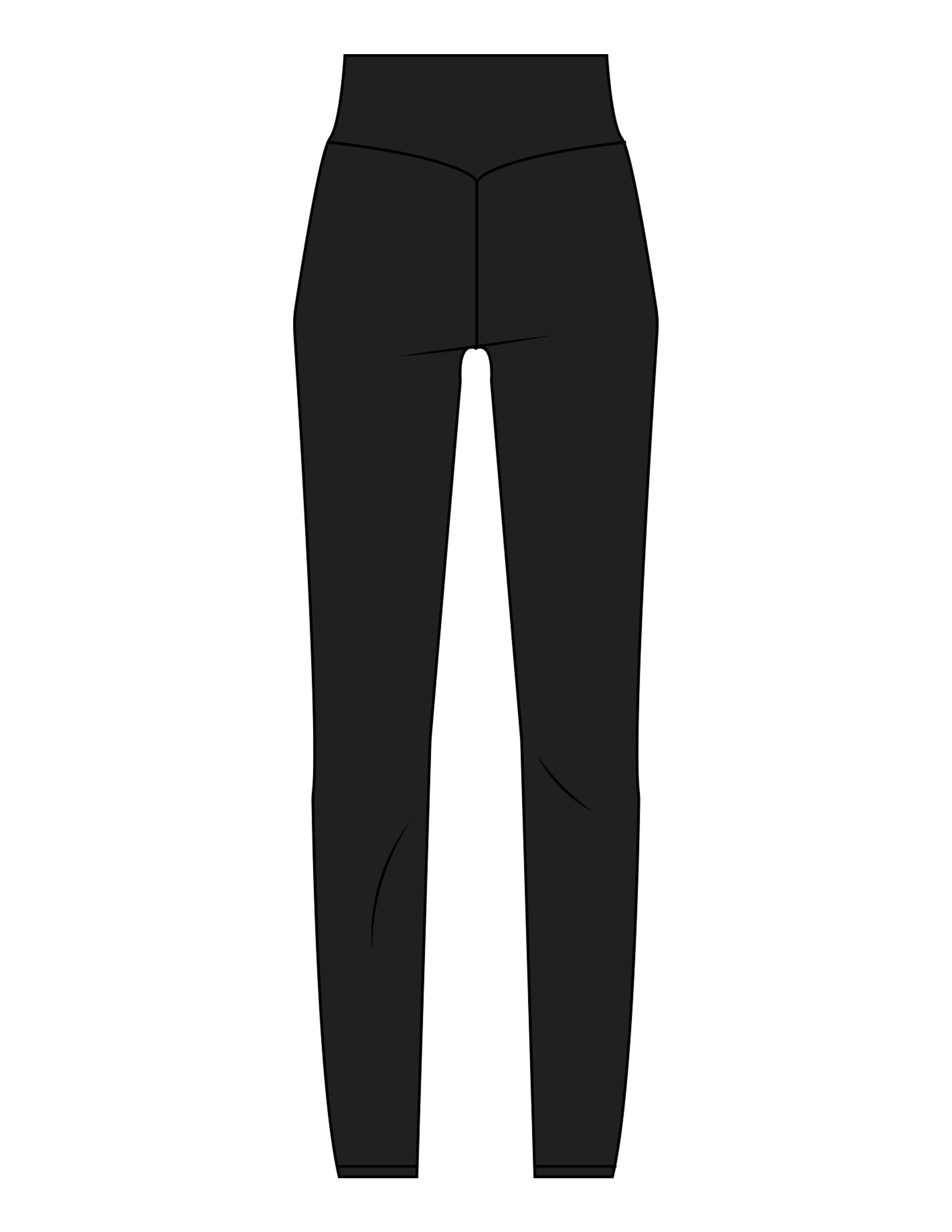 The Basic Legging - Black - Pineda Fitness LLC - Right Leg - Printed - Full Color