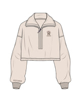 The Suede 1/2 Zip - Latte - Reform Fitness - Left Chest & Right Wrist - Embroidered - Brown