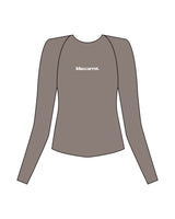 The Womens Sporty Long Sleeve - Grey - BlueCarrot - Center Chest - Printed - White