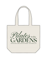 The Tote Bag - Natural - Pose Pilates - Front Tote Stacked - Green