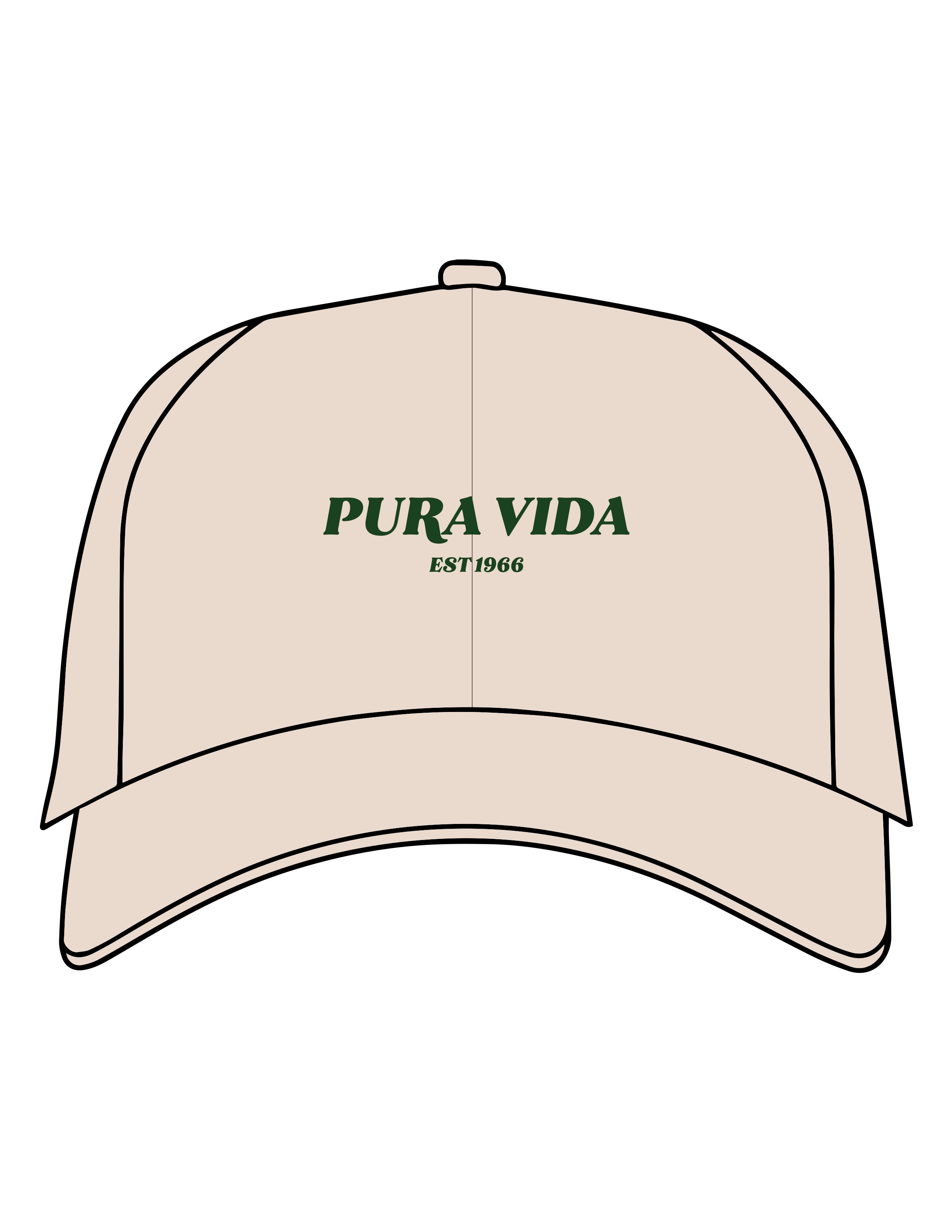 The Dad Hat - Stone - Mel Blanco - Center Crown Stacked - Embroidered - Forest Green