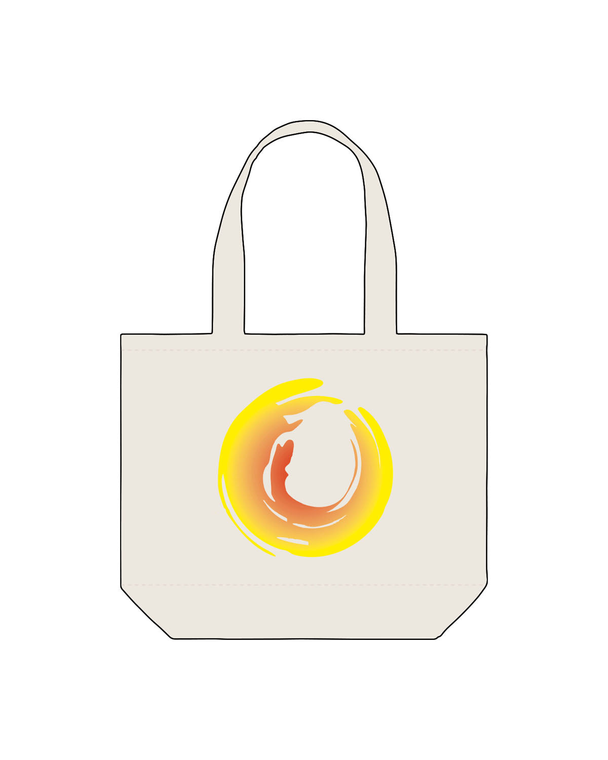 The Tote Bag - Natural - Scorch Fitness - Center Body Round - Printed - Full Color
