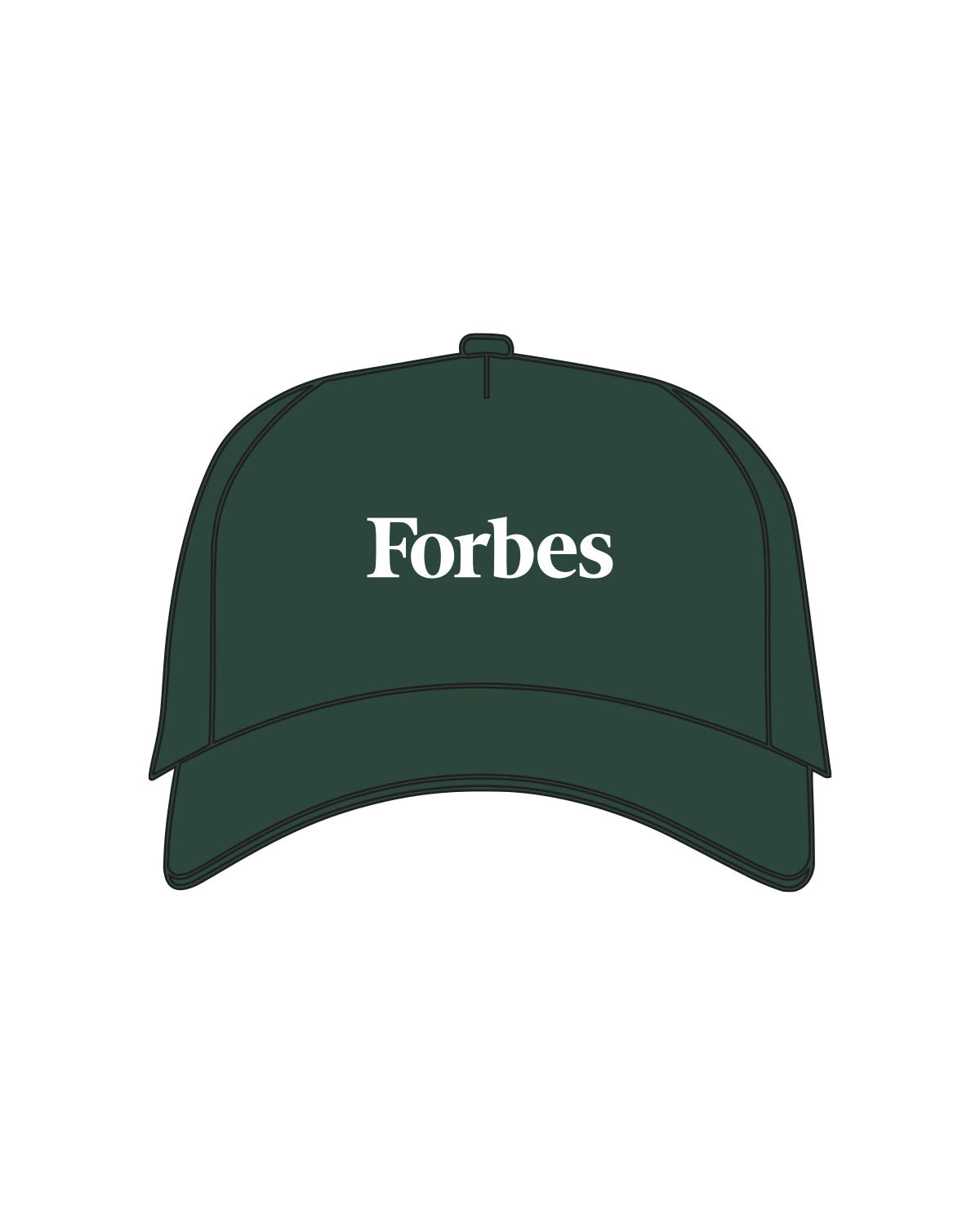 The Dad Hat - Forest - Forbes - Center - Embroidered - White