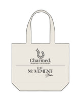 The Tote Bag - Natural - Movement Studio - Center Stacked - Printed - Black