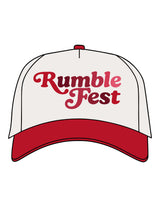 The Canvas Cap - Natural / Cardinal - Rumble - Center Crown Stacked "RUMBLE FEST" - Embroidered - Full Color