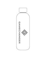 The Water Bottle - White - Game Changer - Center Body Vertical - Printed - Gray