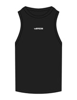 The Ribbed Full Length Tank - Black - NSpiers - Center Chest - Embroidered - White
