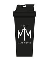 The Shaker Bottle - Black - MakeMoves - Center Stacked - Sword Center - White