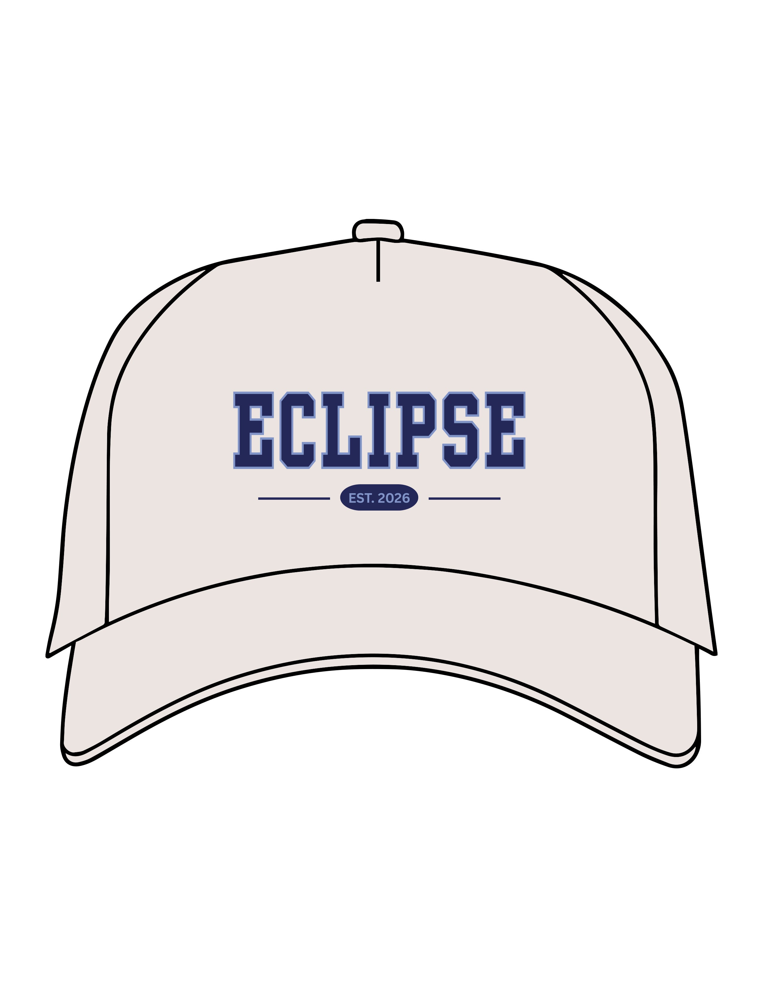 The Canvas Cap - Bone - Eclipse Fitness Studios - Center Crown Stacked - Embroidered - Puff - Full Color