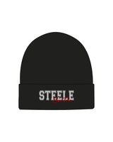 The Beanie - Black - Steele Electric - Center Text - Full Color